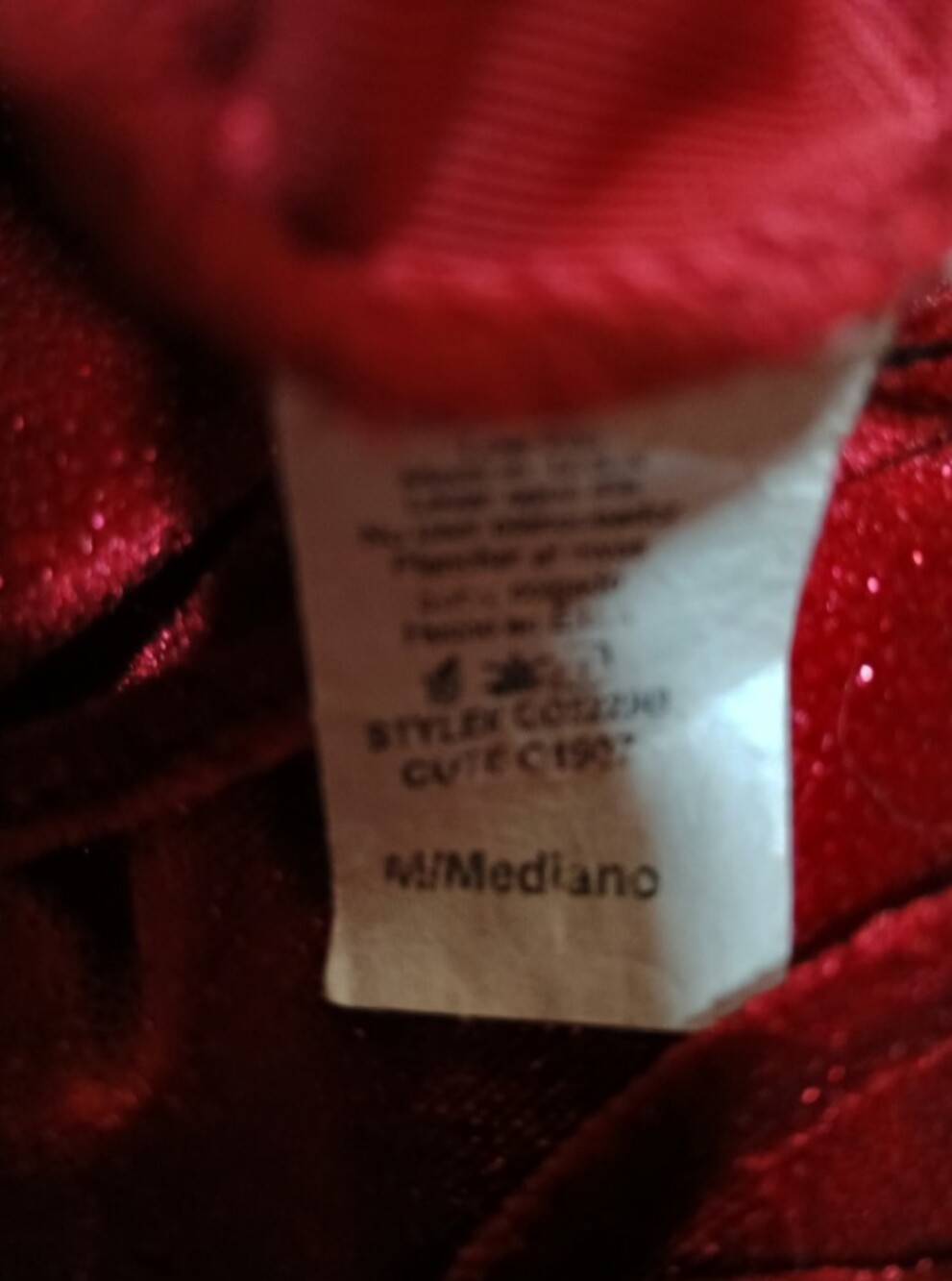 Lovely Day Deep Red Velvet Sparkle Dress - Picture 4 of 4